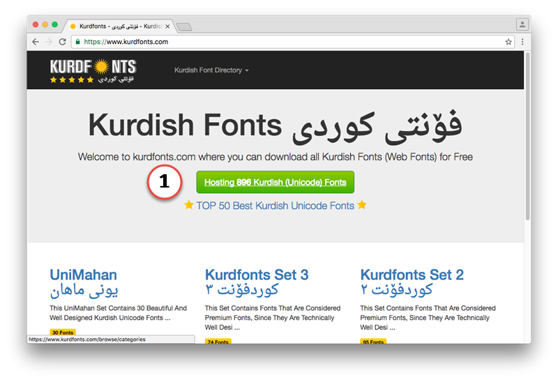 Kurdish fonts install